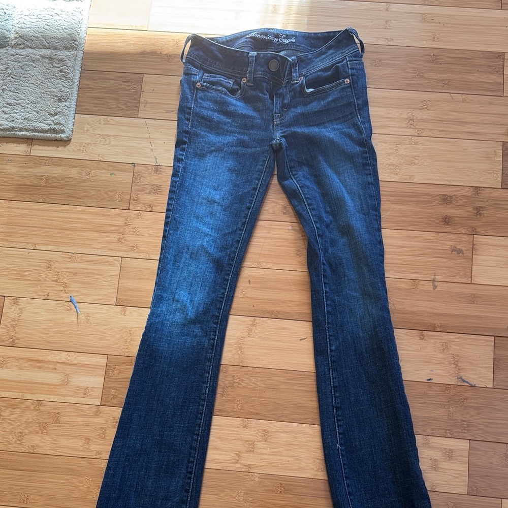 America eagle super low rise boot cut vintage jeans